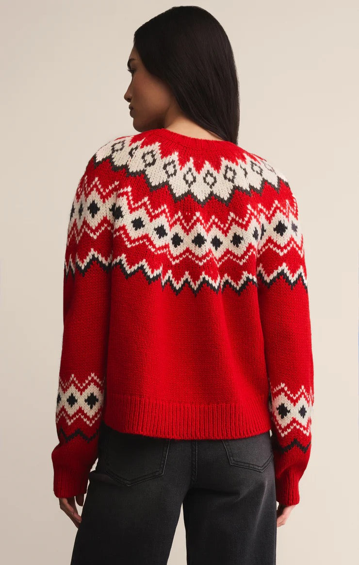 Adornment Sweater Festive Red