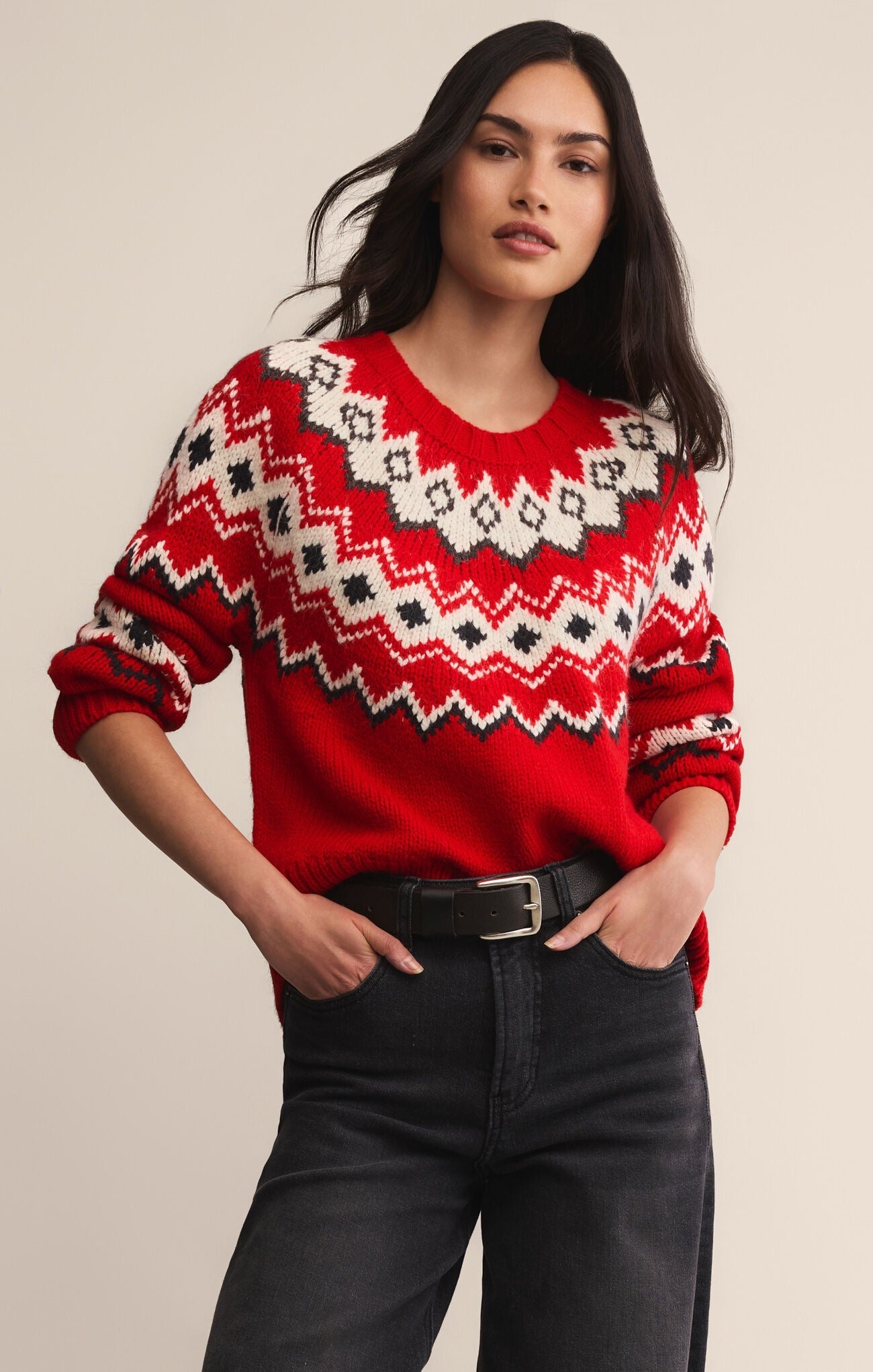 Adornment Sweater Festive Red